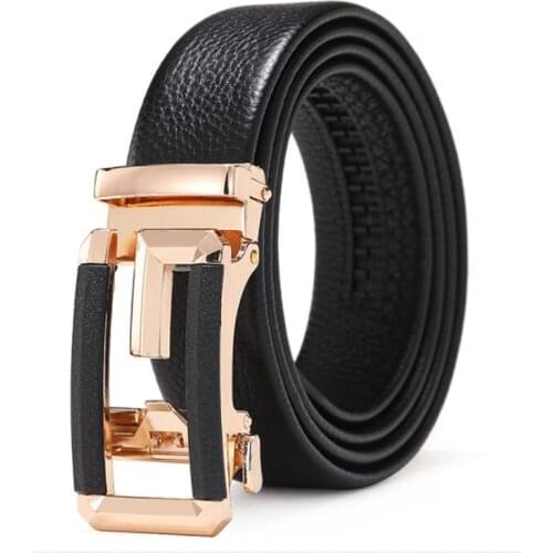 Aoluolan Designer Men High Quality Mens Belts Luxury Genuine Leather Belt Men Strap Ratchet G Automatic Buckle Belt Male
