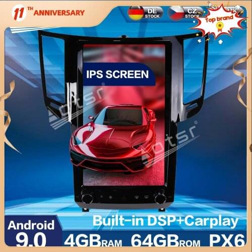 Aorts Vertical Tesla PX6 Android 9 CARPLAY Car Radio Player Car GPS Navigation Multimedia For Infiniti QX70 FX25 FX35 FX37 FX50