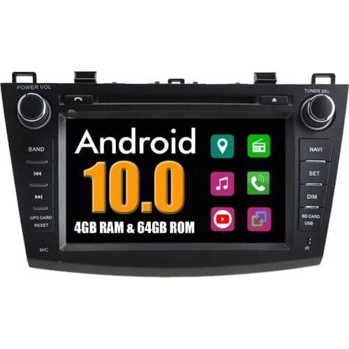 RoverOne Car Multimedia Player For Mazda 3 2010 2011 2012 2013 Android 10.0 Radio Stereo DVD GPS Navigation Autoradio Bluetooth