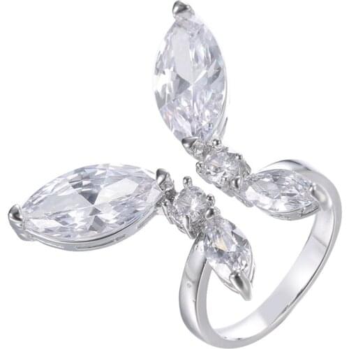 Bettyue Charming Ingenious Design Wing Shape Ring Noble Jewelry For Women Fashion Party Dress-Up Symmertrical Style Fancy Gift