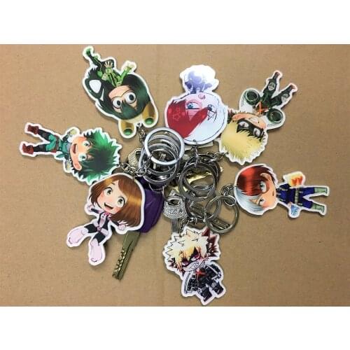 My Hero Academia Japanese anime figure bakugo katsuki OCHACO URARAKA Todoroki Shoto Acrylic mobile phone charms/keychain/strap
