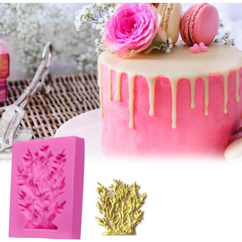 Cake Decor Mold Soft Coral Silicone Heat Resistant DIY Craft Chocolate Mold Baking Tool Cake Silicone Coral Mould
