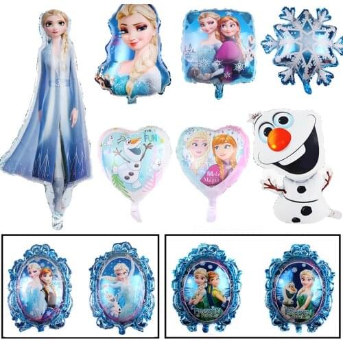 Frozen Elsa Anna Princess Balloon Baby Shower Kids Birthday Party Decoration Double-sided balloon Aluminium Foil Balloons