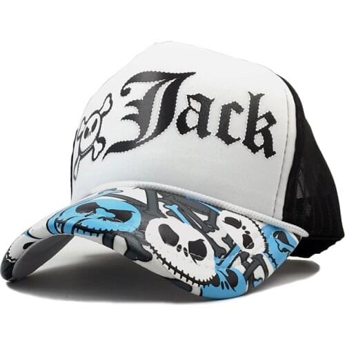 Unisex JACK women Baseball Cap Breathable Summer Skull Cap with Mesh Casual casquette Trucker men Hat Adjustable Snapback Hats