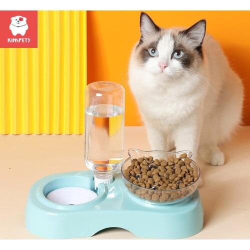 KIMPETS Non-slip Cat Bowls Double Pet Bowls Pet Food and Water Bowls For Cats Dogs Feeders Pet Products Cat Bowl