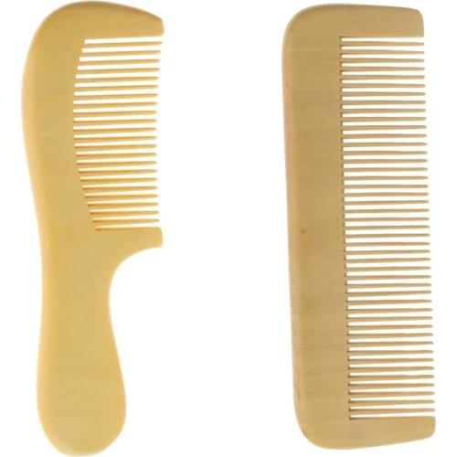 Chinese Traditional Handmade Boxwood Hair Styling Fine Teeth Wooden Comb Beard