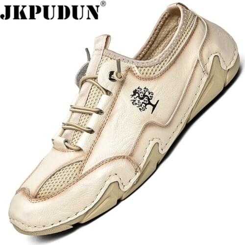 Leather Men Shoes Casual Designer Men Sneakers Luxury Mens Loafers Moccasins Comfortable Soft Male Driving Shoes Zapatos Hombre