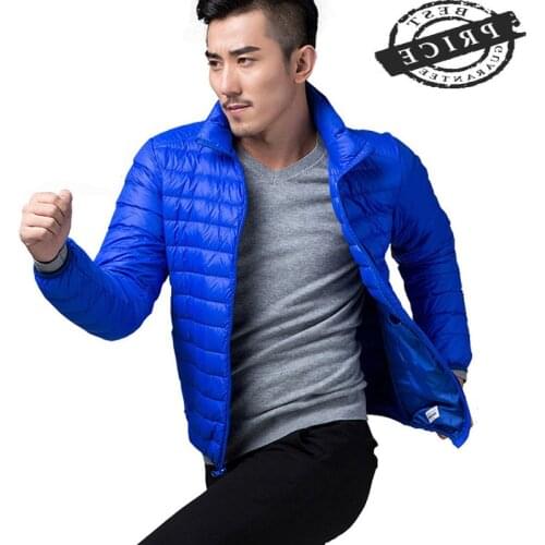 Warm Jackets Men solid thin breathable Winter Jacket Men outwear Coat Lightweight parka Plus sizeaXL hombre jaqueta YYJ33