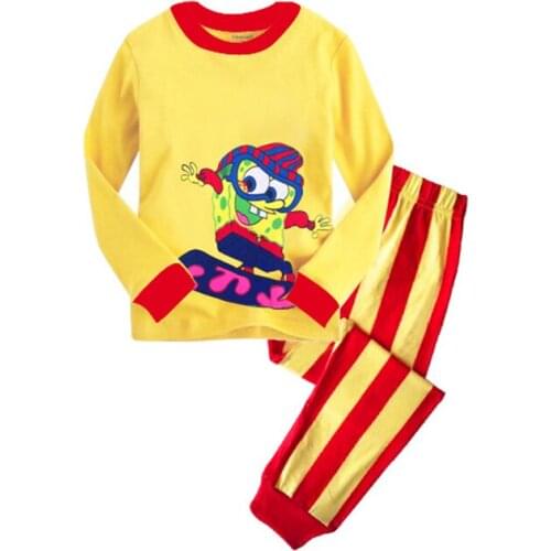 HOT Spring Autumn Childrens Pajamas Baby Girls Clothing Cartoon Sets Kids Pyjamas Cotton Boys Sleepwear Christmas Pyjama Set