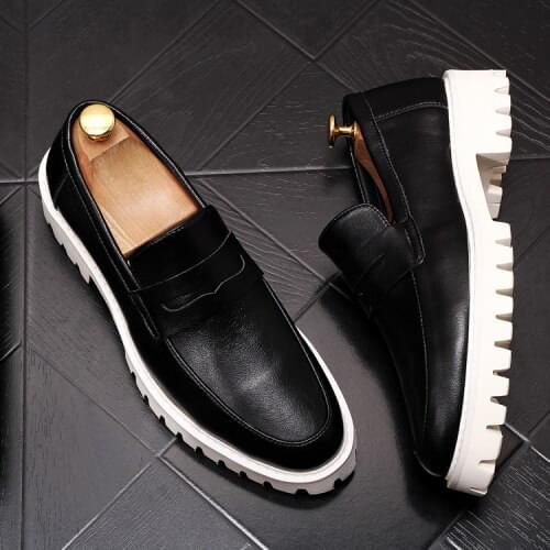 New Brand Designer Man Men Loafers Dress Leather Shoes Slip on Mens Shoe for Suit Black Office Party Formal Man Wedding Shoes