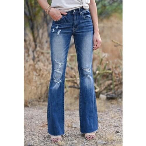 Lugentolo Womens Ripped Jeans