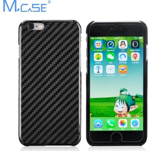 Mcase 0.7mm Ultra Thin 100% Real Carbon Fiber Case For iPhone 6, for iPhone 6 Plus (free tempered glass screen protector )