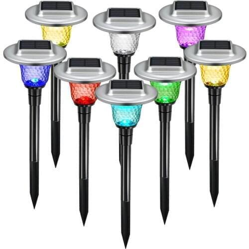 Multi-use Solar Powered Ground Light 4/8 LED Outdoor Path Light Spot Lamp Yard Garden Lawn Landscape Waterproof