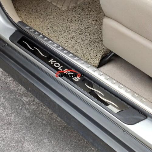 For Renault Koleos Car Styling Accessories Auto Door Sill Strip Trim Scuff Plate Protector Guard Pedal Cover 2017 2019 2020 2018