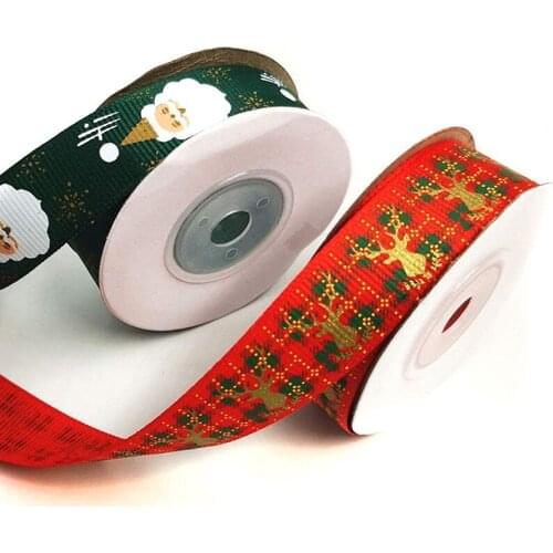 New 900cm Santa Claus Christmas Ribbon Ribbed Wrapping Ribbon Bag Box Party Wedding Decoration DIY Ribbon Gift