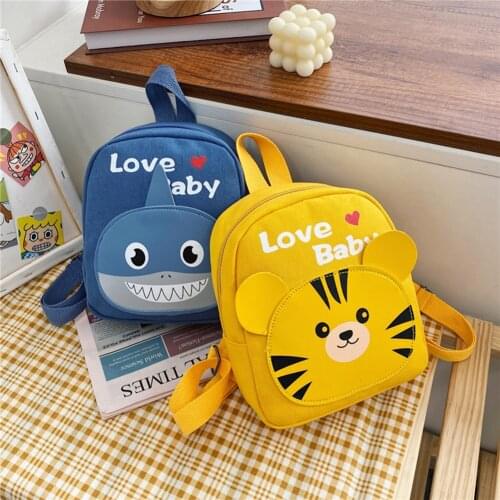 Daily Canvas Kindergarten School Backpacks Cartoon Pattern Children Small Rucksacks Kids Animal Shape Knapsack