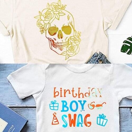 Heat Transfer Vinyl Iron-On T-Shirt HTV Printing Clothing DIY Clothing Film Metal Lettering Film Thermal Transfer Film