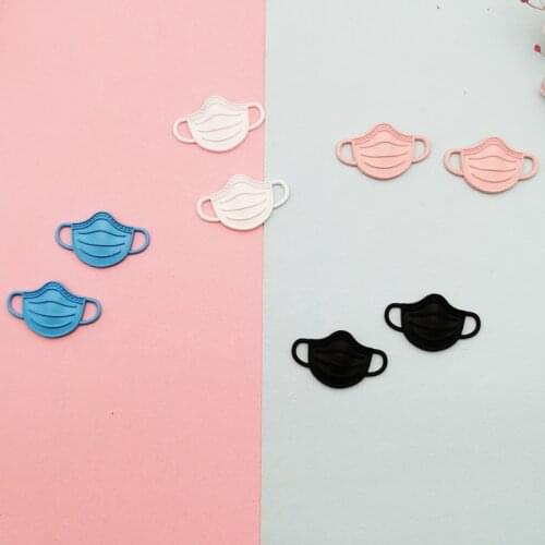 10pcs/bag Spray Matte Paint Mask Charm Pendants Masks Enamel Metal Charms Protect oneself Earring DIY Fashion Jewelry Accessory