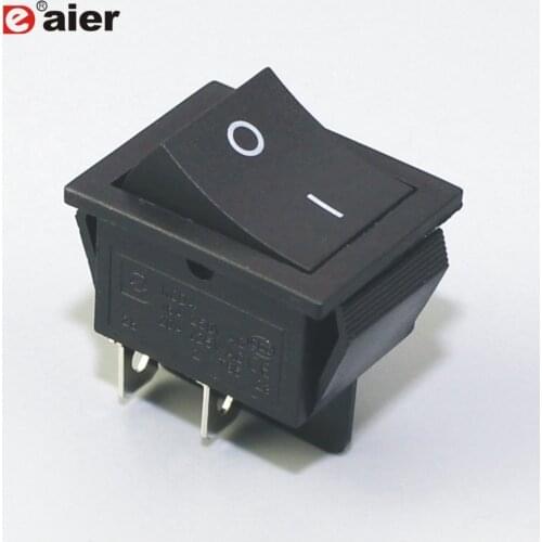 100PCS KCD2-201 16A Plastic Medium Rocker Switch 250V DPST ON OFF 4 Pin With Solder Terminal