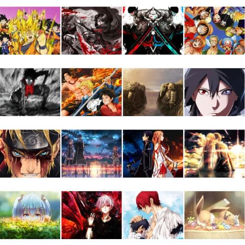 Diamond Painting Anime Blond Haired Muscular Man A Young Man In A Straw Hat Embarks On An Adventure In The Sea Home Decor Poster