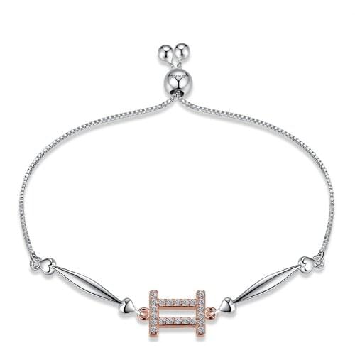 SILVERHOO 925 Sterling Silver Bracelet For Women Gemini Fashion Trends Adjustable Bracelets Party Fine Jewelry The New Listing