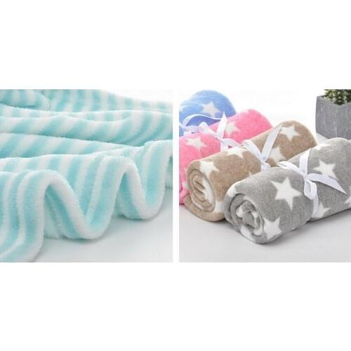 DHL 50pcs 100*75cm Baby Blankets Newborn Cartoon Soft Comfortable Blanket Coral Fleece Manta Bebe Swaddle Wrap Bedding Set