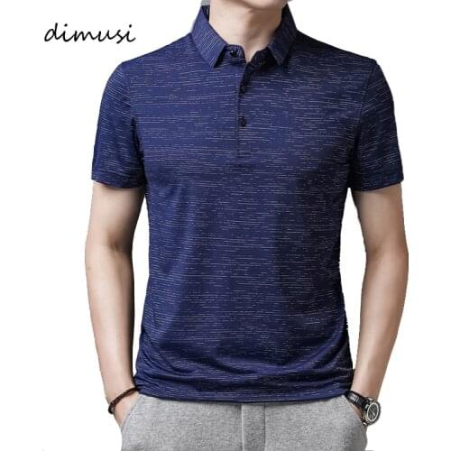 DIMUSI Mens Polo Shirts Summer Male Breathable Short Sleeve Shirts Casual Male Business Polo Tees Para Hombre Clothing