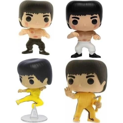 Edition Nunchucks Bruce Lee Flying Kick Original Action Figure Anime Bruce Li Model Vinyl Collection POP Toy