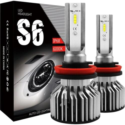 2PCS 12000LM LED headlight H1 H7 H8/H9/H11 HB3/9005/H10 HB4/9006 H4/9003/HB2 7600LM/Set Voltage DC9-36V Car light