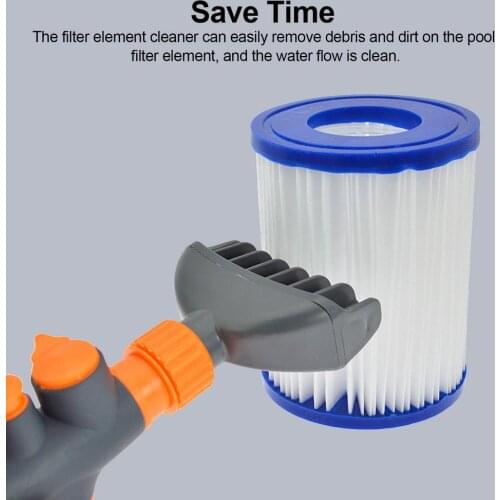 7-Hole Swimming Pool Filter Durable Cleaning Brush Flushing Tool ABS Cleaning Brush Pool Vacuum Brush Pool Cleaner