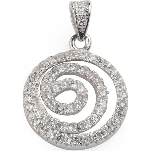 Fleure Esme Shinning Jewelry & Accessories christmas pendants Shinning for women gifts White Cubic Zirconia Rhodium Plated R3170