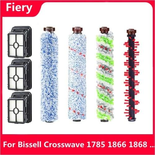 Hepa Filter Roll Brush for Bissell Crosswave 1785 1866 1868 2303 2305 2306 Series Vacuum Cleaner Floor Pet Carpet Brush