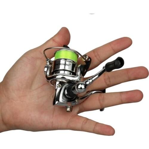 Mini100 Pocket Spinning Fishing Reel Alloy Fishing Tackle Small Spinning Reel 4.3:1 Metal wheel pesca Small Reel