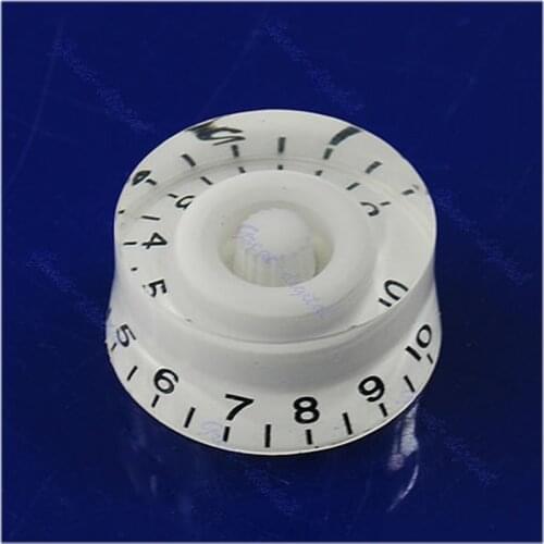 1pc Knob Button Volume Tone Control For LP Electric Guitar Bass Parts White Black Numerals
