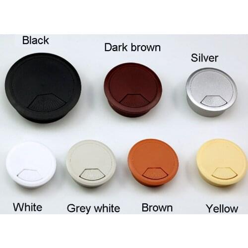 1PCS ABS Wire Hole Covers Grommet Cable Hole Cover Furniture Hardware Plastic Line Holder For Computer Desk Table 50mm