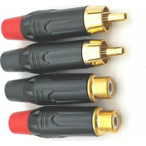 100pcs brass RCA Audio connector soldering adapter connector New