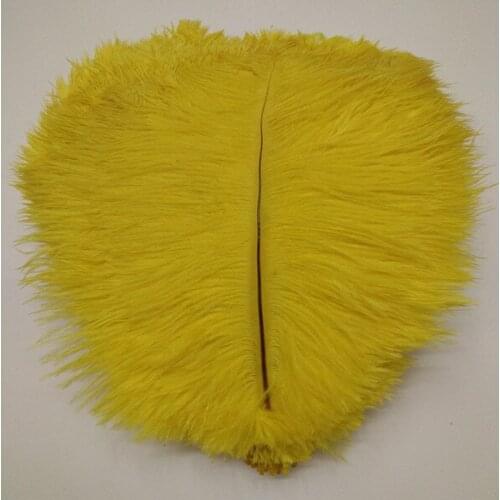 Hot! 100 Pcs/lot long 12-14 inches / 30-35 cm yellow Color Ostrich Feathers ostrich plumes for party /wedding decorative