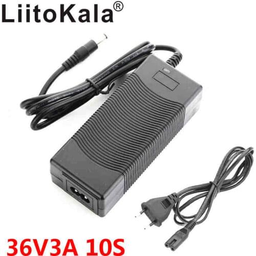 LiitoKala 10S 42V 3A Battery Charger For 10S 36V Li-ion Battery electric bike lithium battery Charger High quality Strong heat