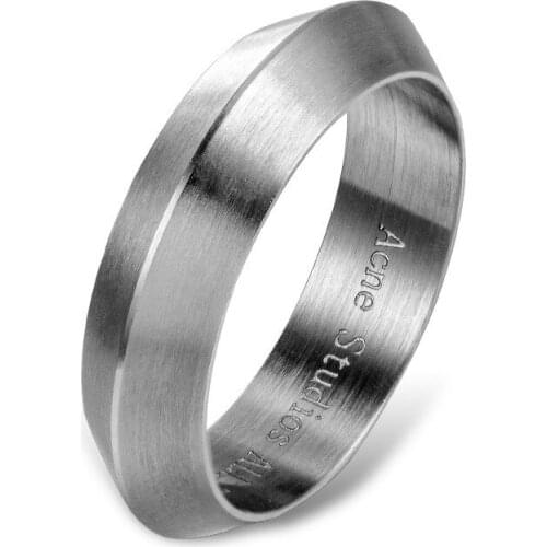 MIQIAO Stainless Steel Titanium Viking Pirate V Shape Vintage Pure Rings for Men Women Couple Friend Gift Fashion Jewelry Bague