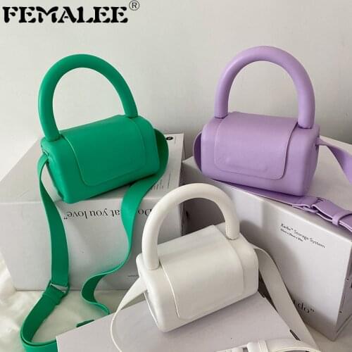 Fashion Women Solid High Quality Handbags Luxury Brand Shoulder Crossbody Female Toto Purses 2021 Candy Color Box Shaped Bolsa