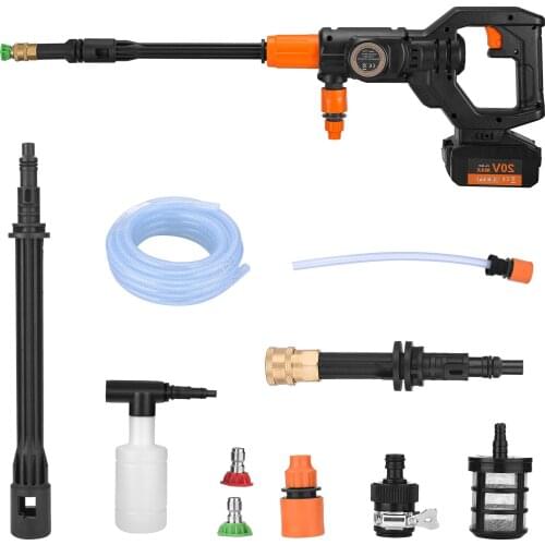 EU US UK Stock 20V Cordless Pressure Washer,435PSI Portable Car Cleaner with 3.0Ah Li-Ion Battery,Two Professional Nozzles, Hose