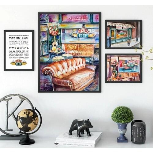 5D DIY Full Diamond Painting Central Perk Friends TV Show Diamond Embroidery Cross Stitch Kits Rhinestone Mosaic Home Decoration
