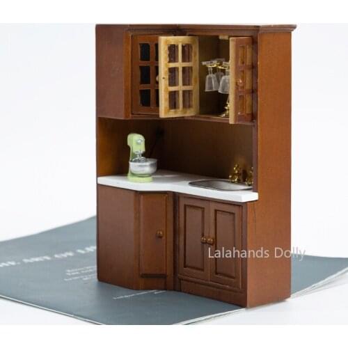 1:12 Dollhouse Mini Contracted Kitchen Furniture Set Model for The Dollhouse Kitchen Decoration Accessories
