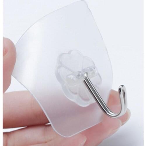 Home Kitchen Wall Rack Strong Adhesive Wall Hook Adhesive Hook is Strong And Transparent Punch-Free Universal Hook 1/5/10/20Pcs
