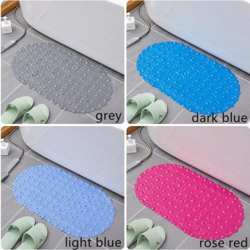 37*67cm PVC Bathroom Oval Non-slip Mat Household Anti-fall Floor Mat Shower Room Waterproof Bath Pad Bathtub Rugs Set