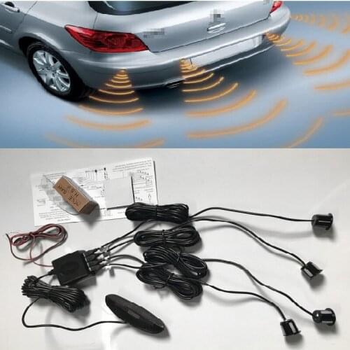 CITYCARAUTO LED Parking Sensor Reverse Backup Car Parking Radar Monitor Detector System Backlight Display With 4 Sensors Buzzer