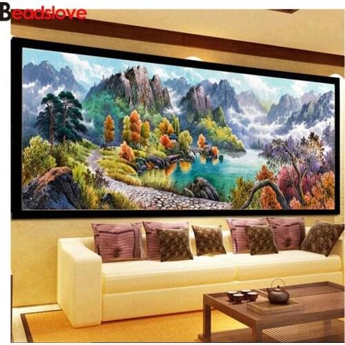 Landscape Chinese Wind Cornucopia Square Round Diamond Embroidery,Full rhinestone Diamond painting cross stitch,needlework