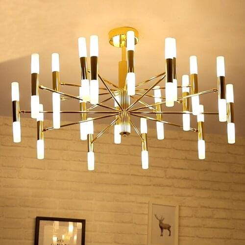 Post-modern designer personality LED living room chandelier Nordic bedroom crystal glass restaurant lighting creative lighting