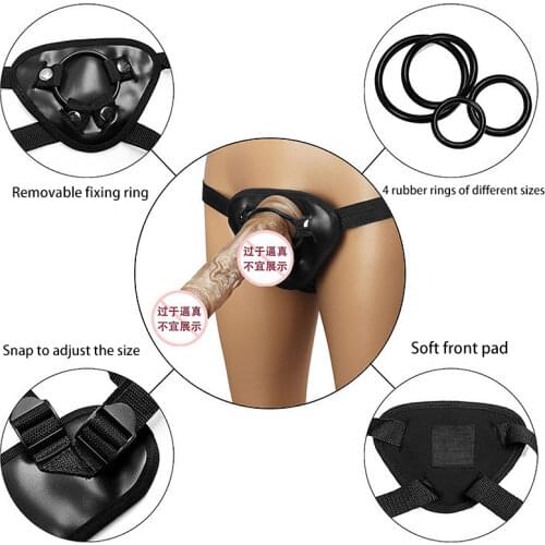 Adjustable Dildo Realistic Strapon Toys for Adults Removable Dildo with Vagina Massager Suction Cup Sex Toys For Women Lesbian