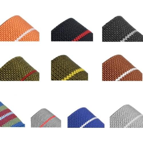 Elastic Nylon Strap Male Nylon For Nato Military Watch Band 20mm 21mm 22mm Army Green Black Blue Stripe Colors